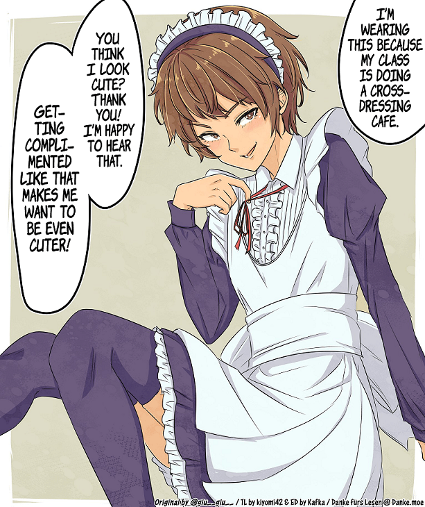 Encouraging a Crossdressing Boy By Complimenting Him manga
