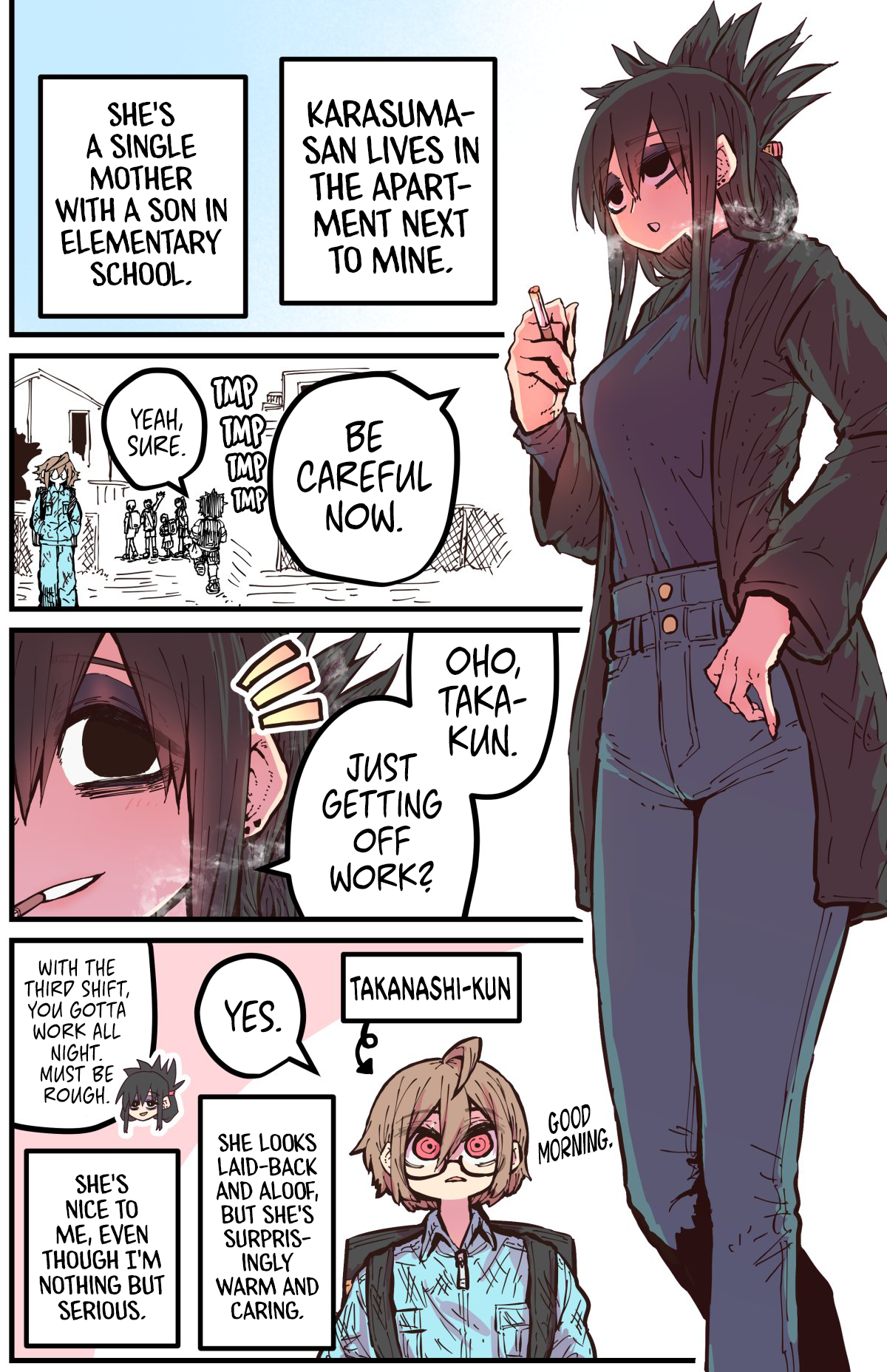 Crybaby Neighbour Gaiden: Takanashi-kun and Karasuma-san - Chapter 1 - Page  1 | Danke.moe