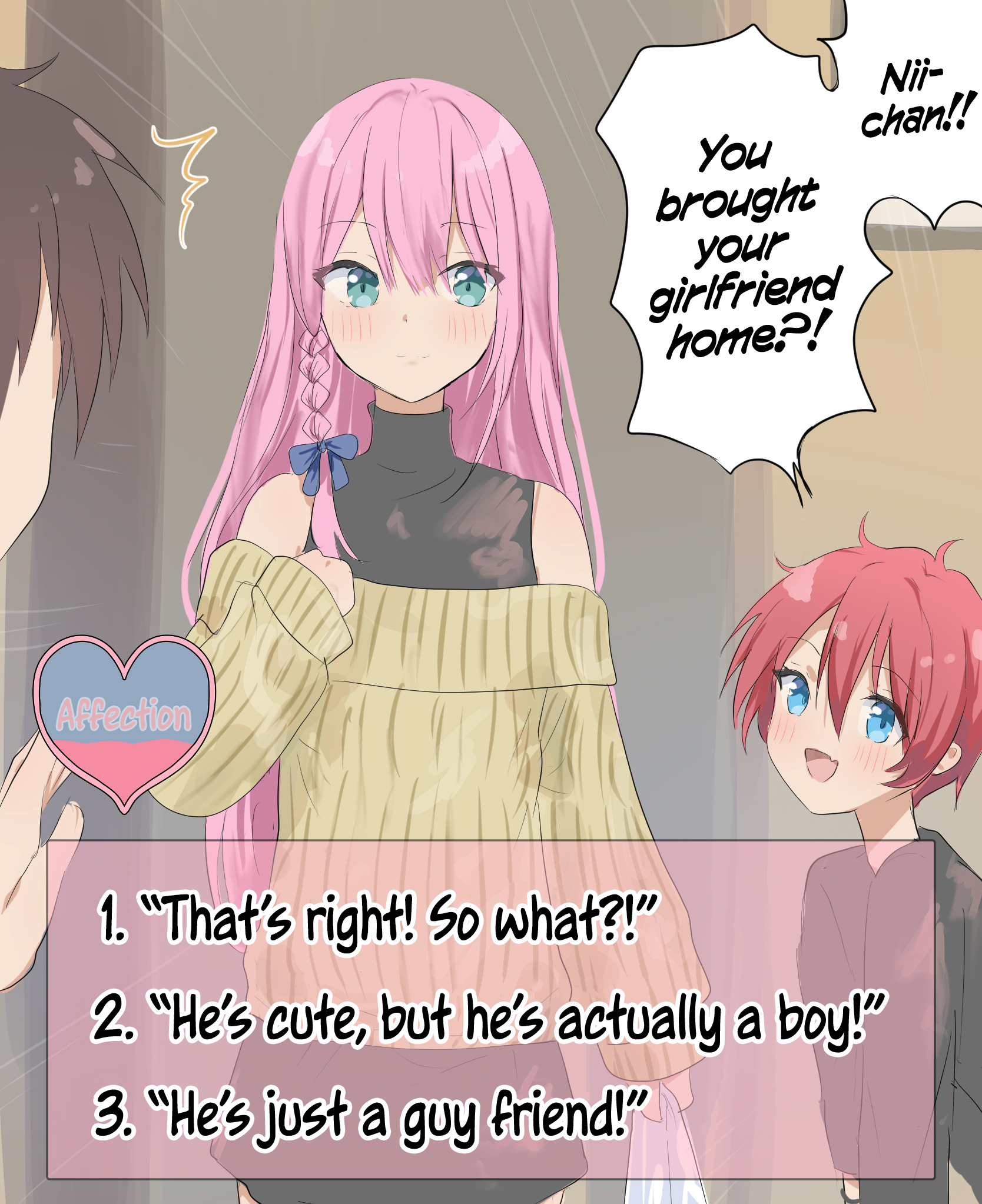 A Femboy Whose Affection Points Go Up Based on Your Choices Chapter