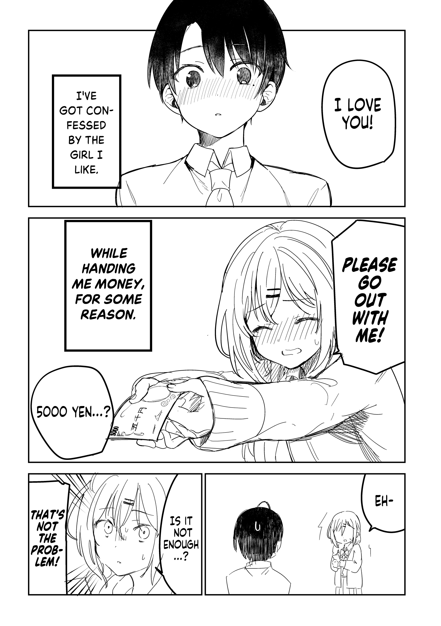 The Girl I Like Confessed To Me With Money The Girl I Like Confessed to Me While Handing Me Cash | Chapter 0