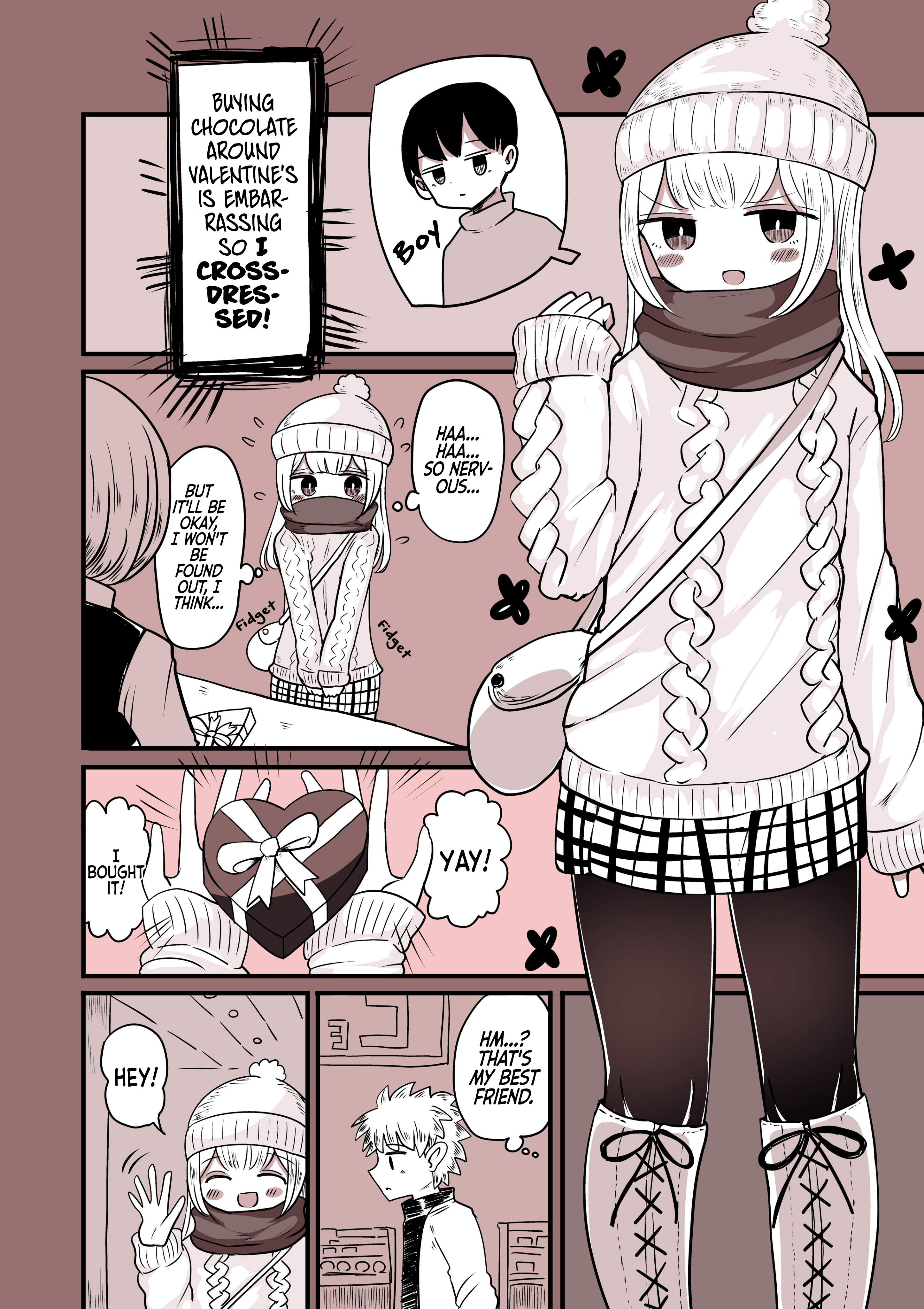 A Boy Who Crossdressed Because Buying Chocolate Around Valentine's Is Too Embarrassing 🍫 manga